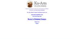 Desktop Screenshot of ko-arts.com